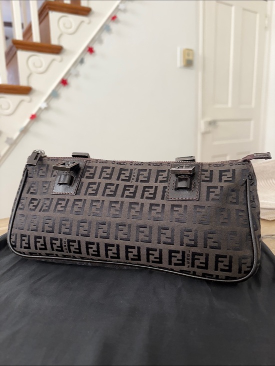 Fendi Handbags - Fendi Vintage Zucca FF Baguette Pouch – Authentic w/ Dust Bag & Card (AS-IS)